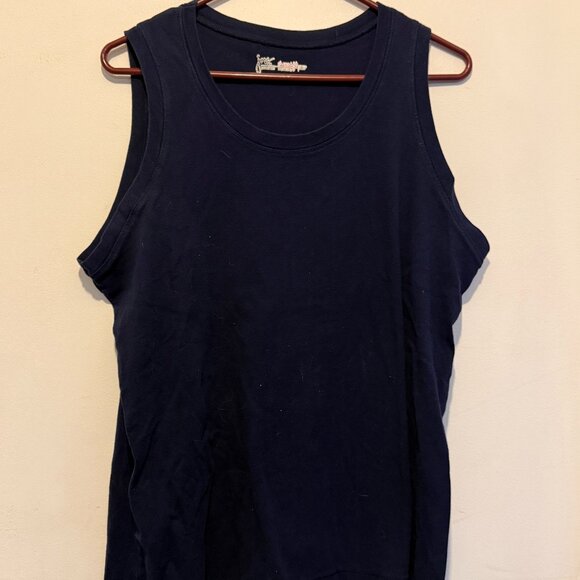 Just My Size Women's Plus Size Scoop Neck Tank Navy 2X - Picture 1 of 1